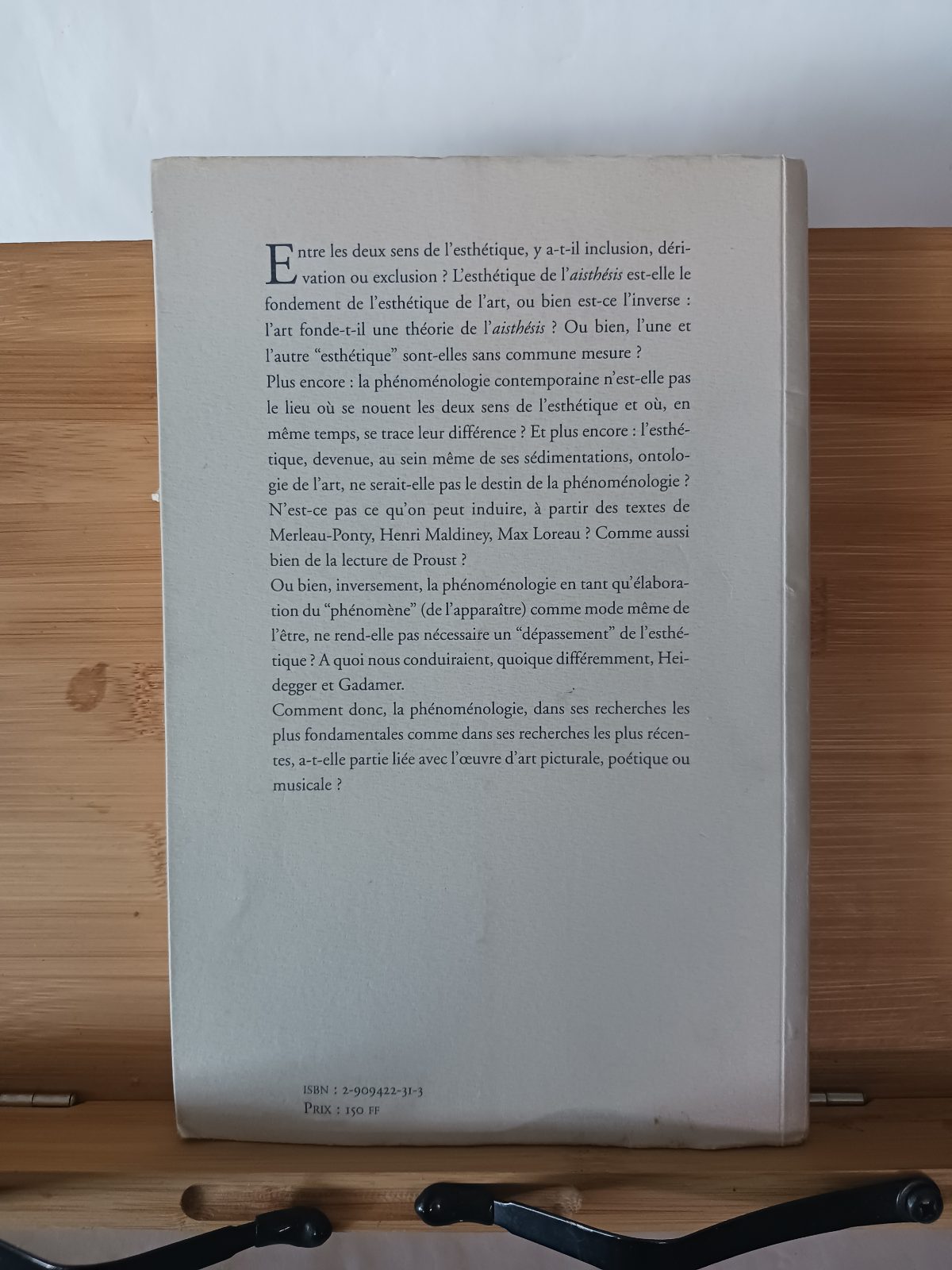 Phénoménologie et esthétique : [actes du colloque tenu à l'Université de Paris-XII-Val-de-Marne, 26… – Image 2