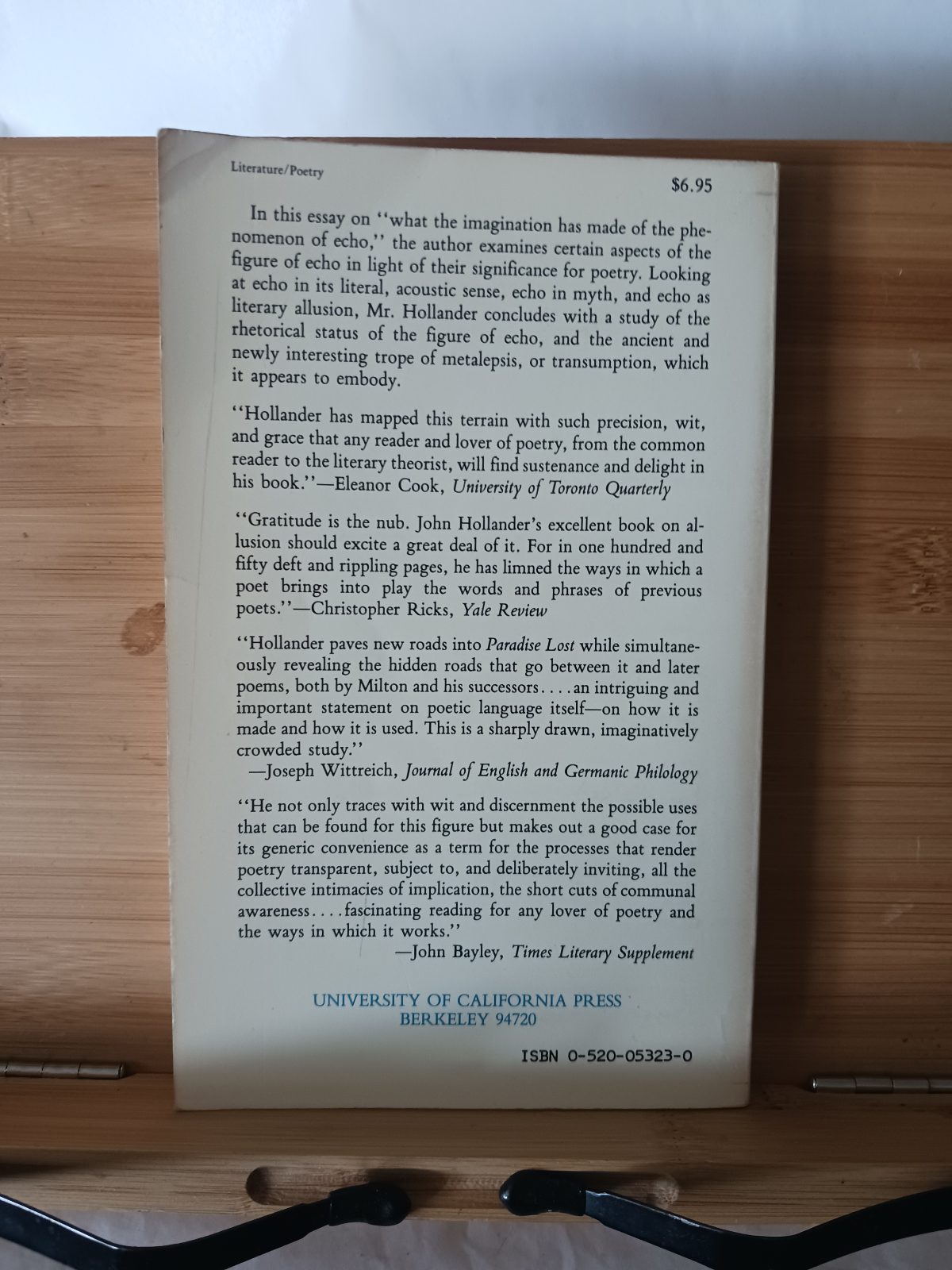 The Figure of Echo: A Mode of Allusion in Milton and After – Image 2