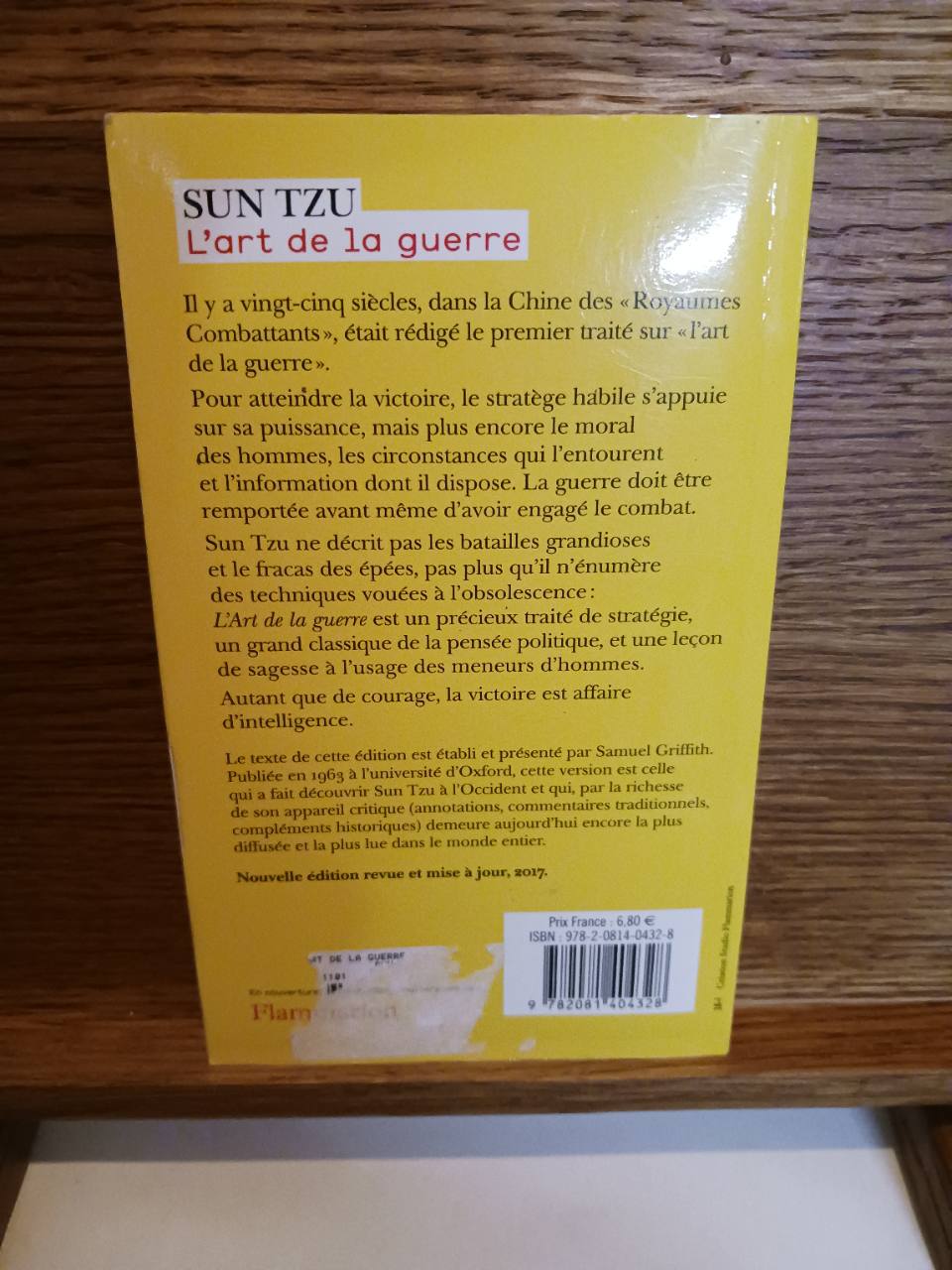 L'art de la guerre (Nouvelle éd. 2017, revue et mise à jour) Sun Tzu ; texte établi et présenté par… – Image 2