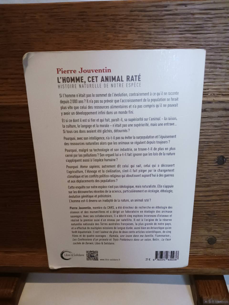 L'homme, cet animal raté : histoire naturelle de notre espèce – Image 2
