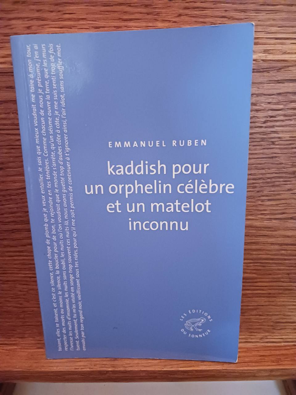 Kaddish pour un orphelin célèbre et un matelot inconnu