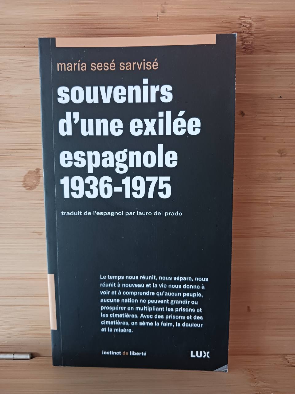 Souvenirs d une exilée espagnole : 1936-1975