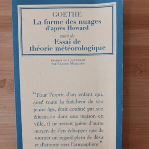 La Forme des nuages d'après Howard suivi de "Essai de théorie météorologique"