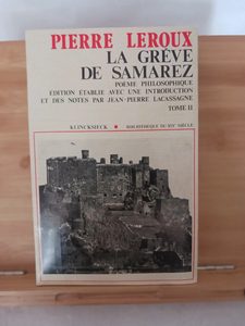 La grève de samarez - Poème philosophique - 9782252020371 Pi