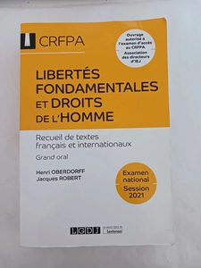 Libertés fondamentales et droits de l'homme -