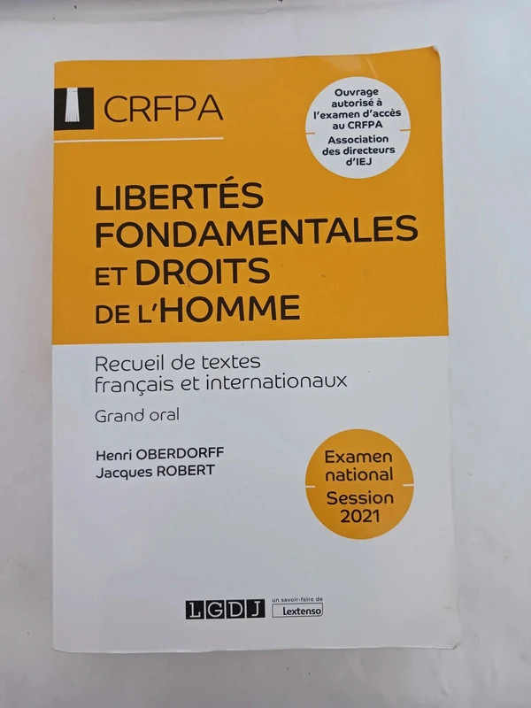 Libertés fondamentales et droits de l'homme -