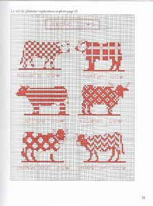 Vaches et Cie - Au point de croix Corinne Lacroix,