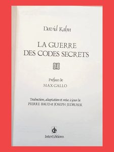 La guerre des codes secrets - David Khan 9782729600662