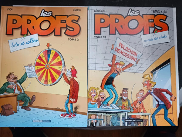 Lot de BDs Les Profs" tomes 2 et 21 - Erroc"